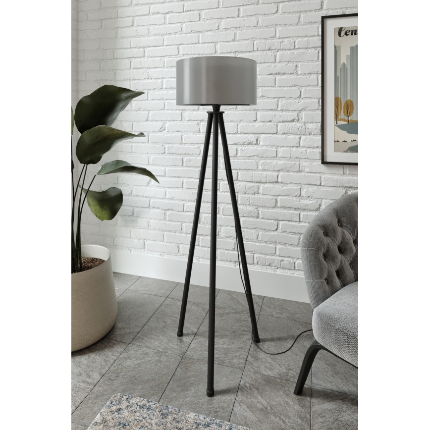 Lampada da terra AYD 1xE27/40W/230V nera/grigia