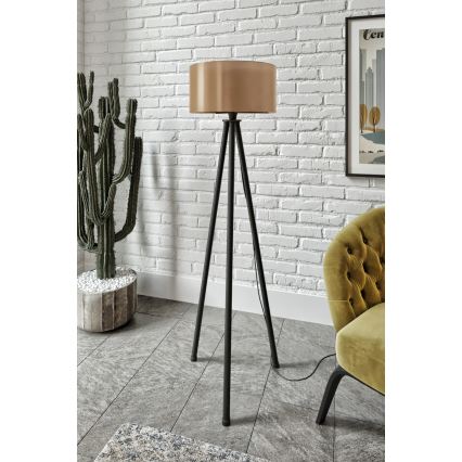 Lampada da terra AYD 1xE27/40W/230V nera/marrone