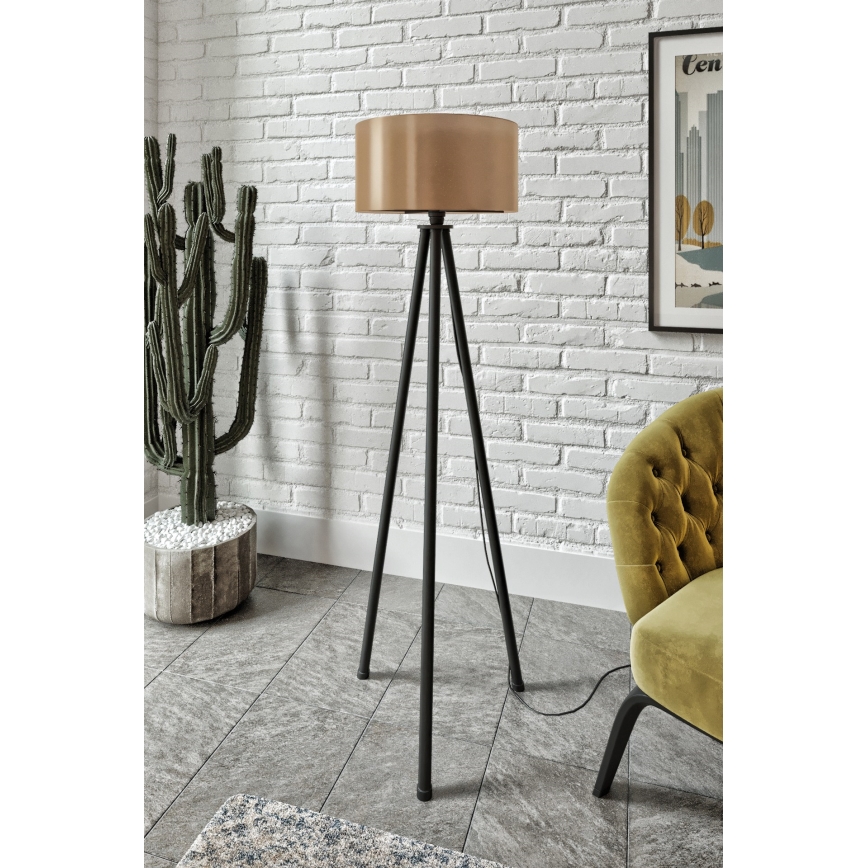 Lampada da terra AYD 1xE27/40W/230V nera/marrone