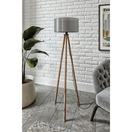Lampada da terra AYD 1xE27/40W/230V nera/marrone
