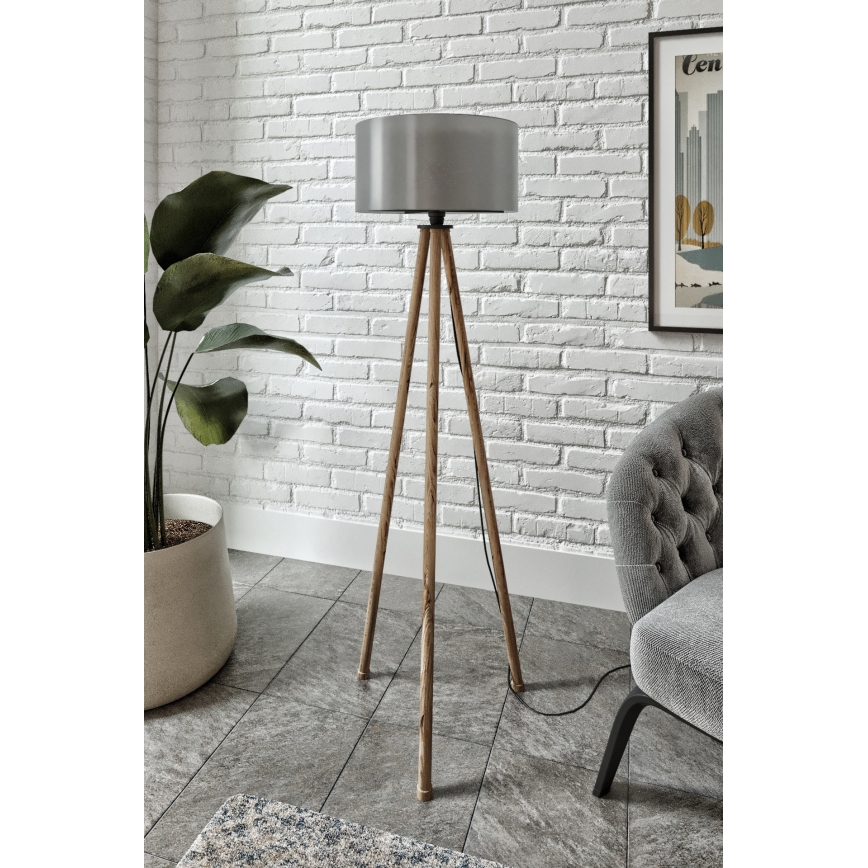 Lampada da terra AYD 1xE27/40W/230V nera/marrone