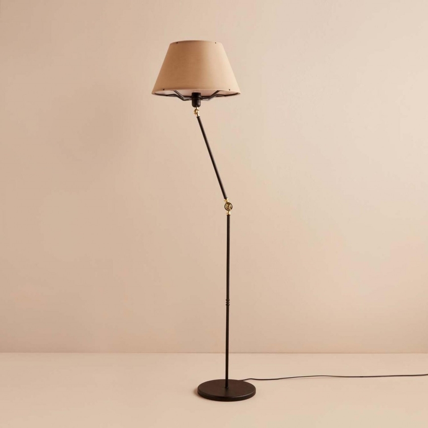Lampada da terra AYD 1xE27/40W/230V nera/marrone