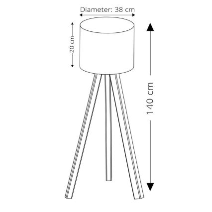 Lampada da terra AYD 1xE27/40W/230V rosa/marrone