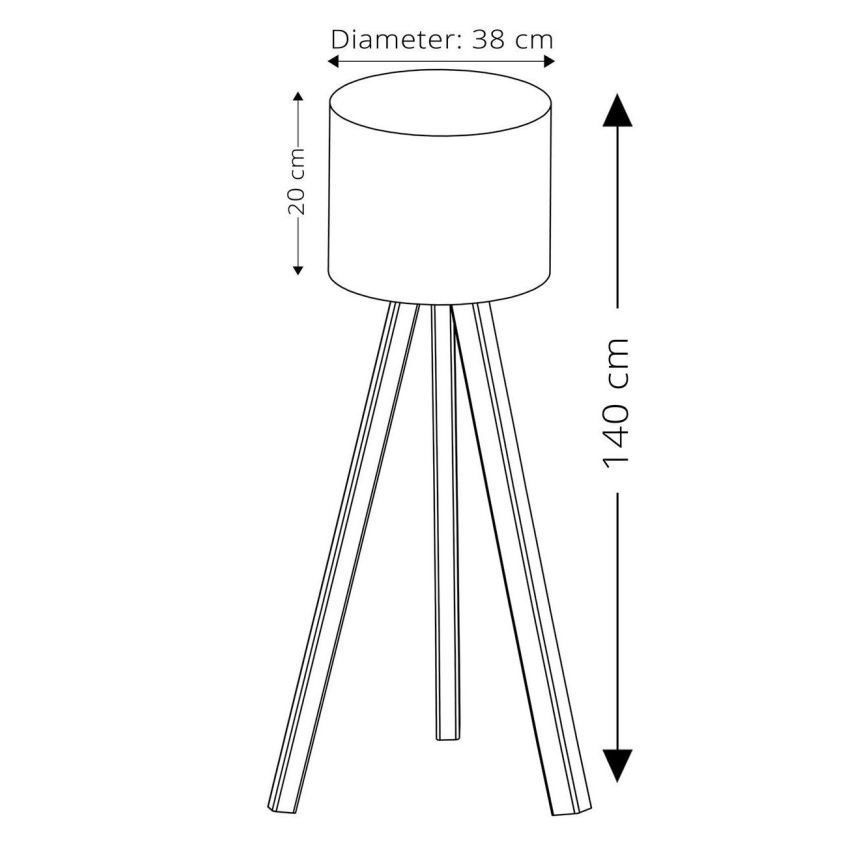 Lampada da terra AYD 1xE27/40W/230V rosa/marrone