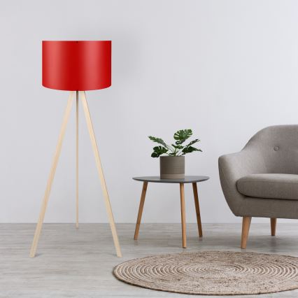 Lampada da terra AYD 1xE27/40W/230V rossa/beige