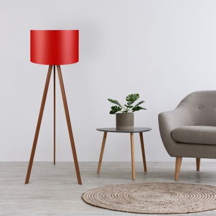 Lampada da terra AYD 1xE27/40W/230V rossa/marrone