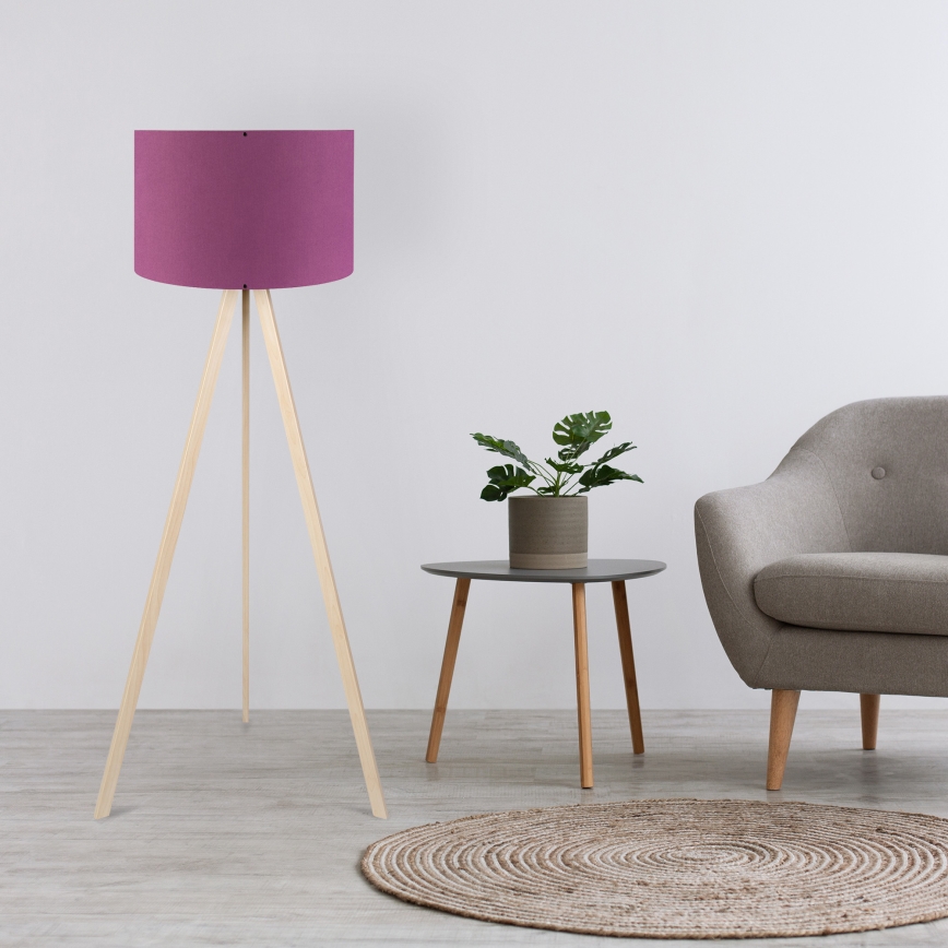 Lampada da terra AYD 1xE27/40W/230V viola/beige