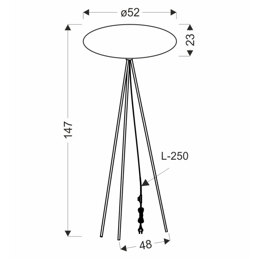 Lampada da terra CAFEE 1xE27/40W/230V bianca/nera