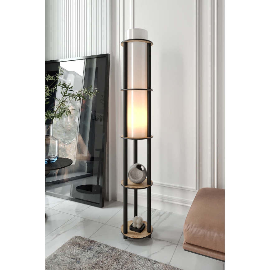 Lampada da terra con mensole NOTO 1xE27/40W/230V beige/nera