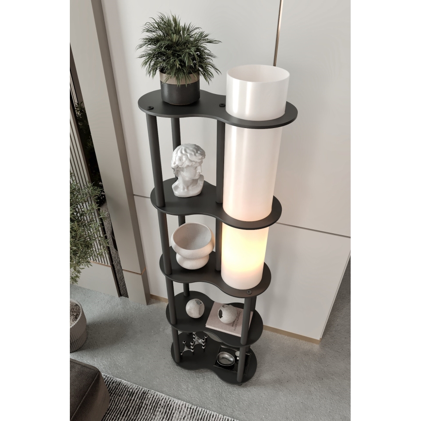 Lampada da terra con mensole NOTO 1xE27/40W/230V nera