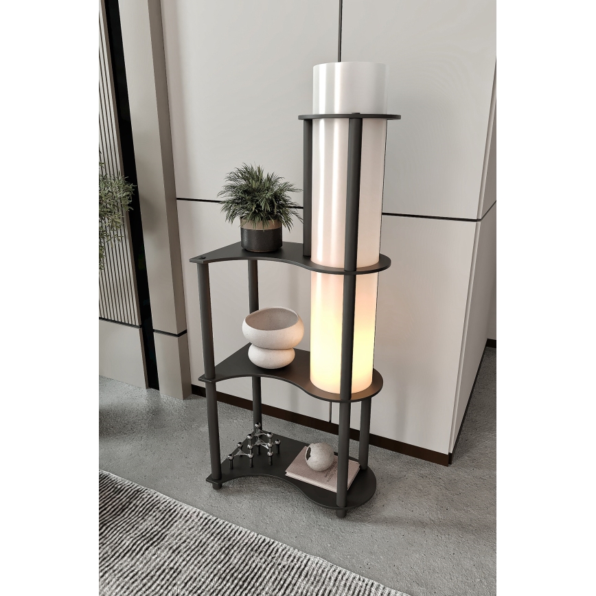 Lampada da terra con mensole NOTO 1xE27/40W/230V nera