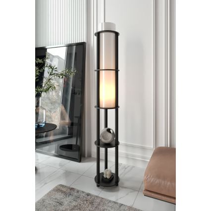 Lampada da terra con mensole NOTO 1xE27/40W/230V nera