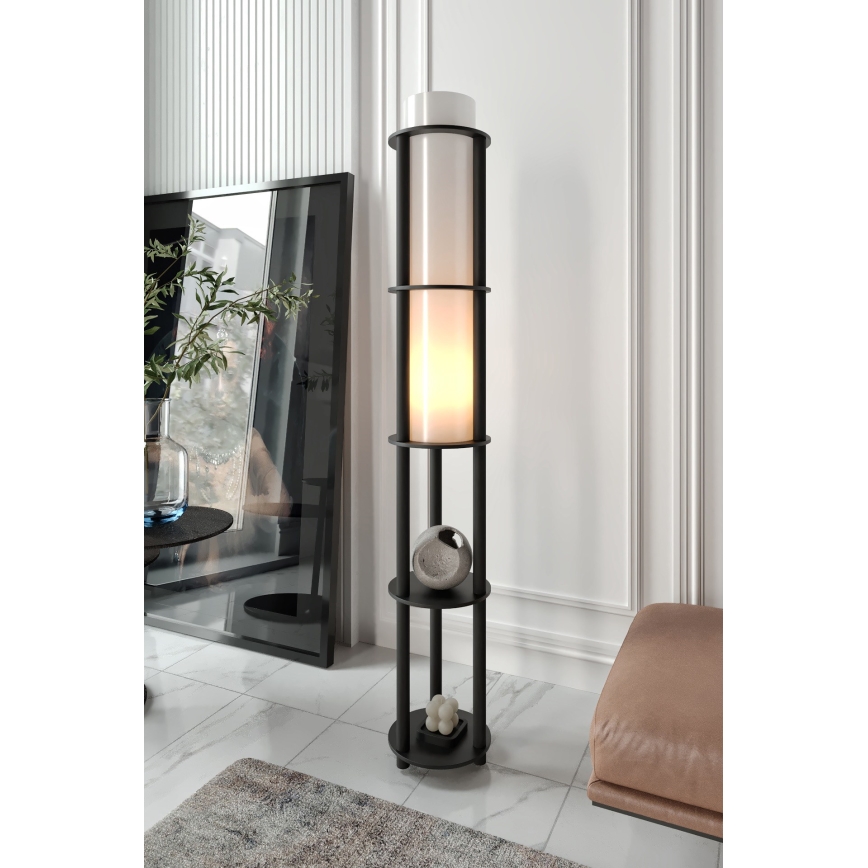 Lampada da terra con mensole NOTO 1xE27/40W/230V nera
