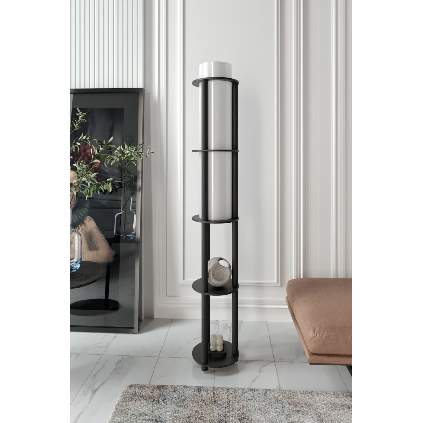 Lampada da terra con mensole NOTO 1xE27/40W/230V nera