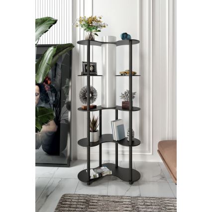 Lampada da terra con mensole NOTO 1xE27/40W/230V nera