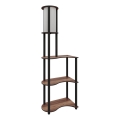 Lampada da terra con ripiani 1xE27/40W/230V 140 cm nero/marrone