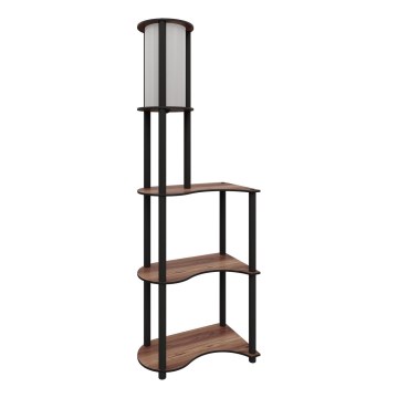 Lampada da terra con ripiani 1xE27/40W/230V 140 cm nero/marrone