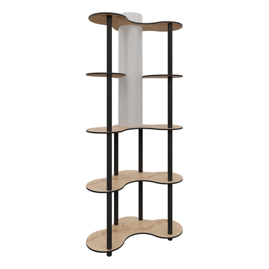 Lampada da terra con ripiani 1xE27/40W/230V 150 cm nero/beige