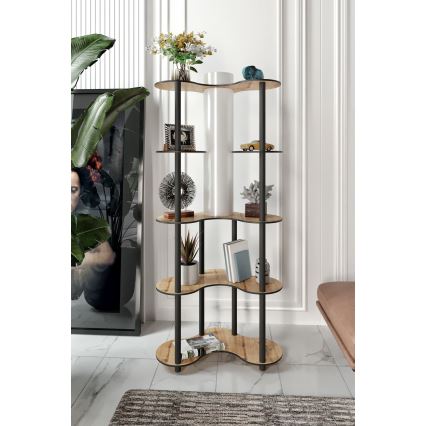 Lampada da terra con ripiani 1xE27/40W/230V 150 cm nero/beige