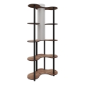 Lampada da terra con ripiani 1xE27/40W/230V 150 cm nero/marrone