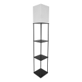 Lampada da terra con ripiani 1xE27/40W/230V 160 cm nero/bianco
