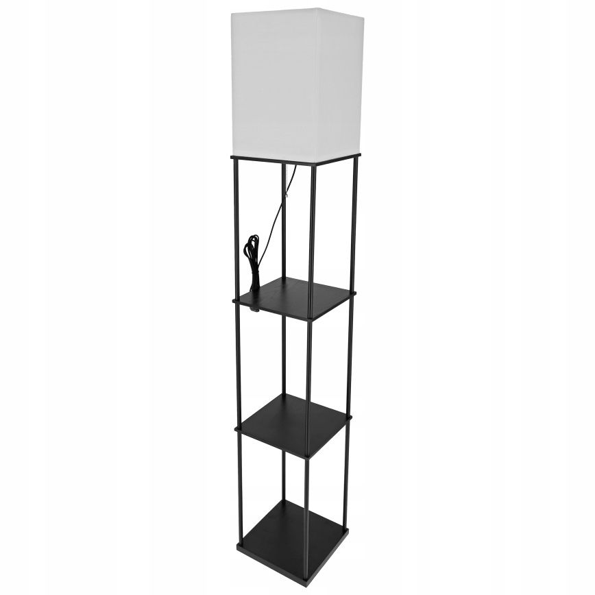 Lampada da terra con ripiani 1xE27/40W/230V 160 cm nero/bianco