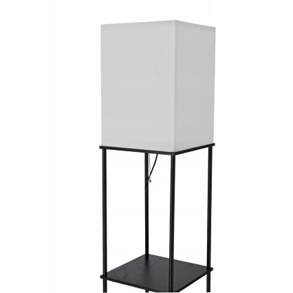 Lampada da terra con ripiani 1xE27/40W/230V 160 cm nero/bianco