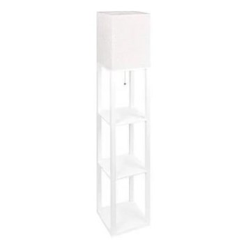 Lampada da terra con ripiani 1xE27/60W/230V bianco