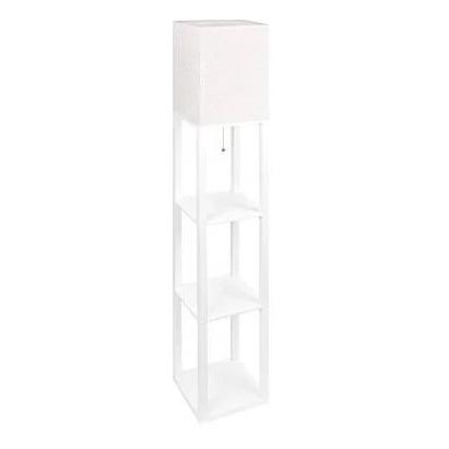 Lampada da terra con ripiani 1xE27/60W/230V bianco