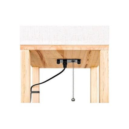 Lampada da terra con ripiani 1xE27/60W/230V bianco/marrone