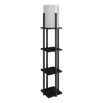 Lampada da terra con ripiani NORA 1xE27/40W/230V nero