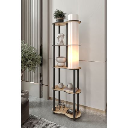 Lampada da terra con ripiani NOTO 1xE27/40W/230V beige/nera