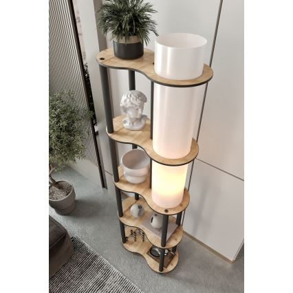 Lampada da terra con ripiani NOTO 1xE27/40W/230V beige/nera