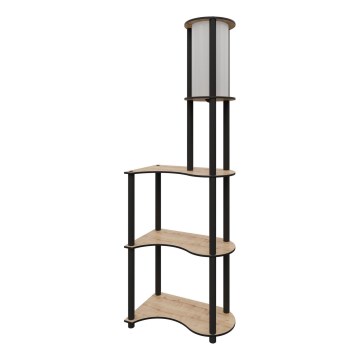 Lampada da terra con ripiani NOTO 1xE27/40W/230V beige/nera
