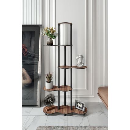 Lampada da terra con ripiani NOTO 1xE27/40W/230V marrone/nera