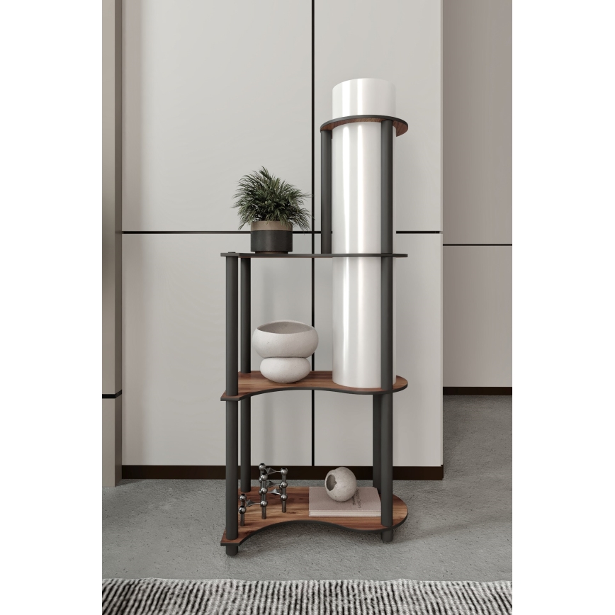 Lampada da terra con ripiani NOTO 1xE27/40W/230V marrone/nera