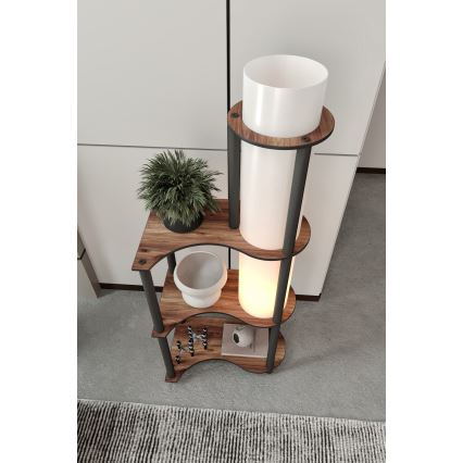 Lampada da terra con ripiani NOTO 1xE27/40W/230V marrone/nera