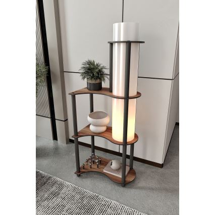 Lampada da terra con ripiani NOTO 1xE27/40W/230V marrone/nera