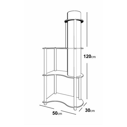 Lampada da terra con ripiani NOTO 1xE27/40W/230V marrone/nera