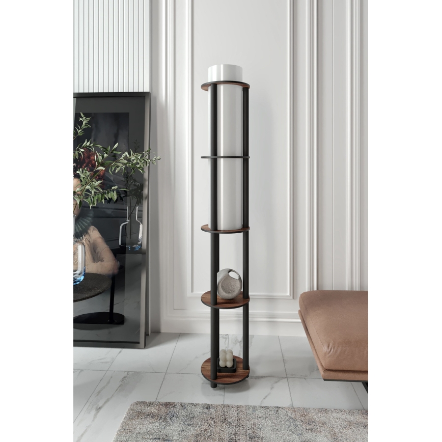 Lampada da terra con ripiani NOTO 1xE27/40W/230V marrone/nero