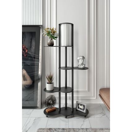 Lampada da terra con ripiani NOTO 1xE27/40W/230V nera