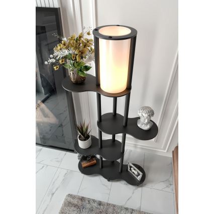 Lampada da terra con ripiani NOTO 1xE27/40W/230V nera