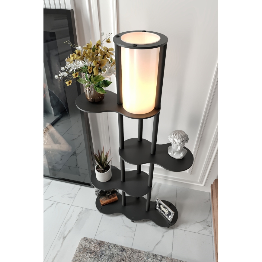 Lampada da terra con ripiani NOTO 1xE27/40W/230V nera