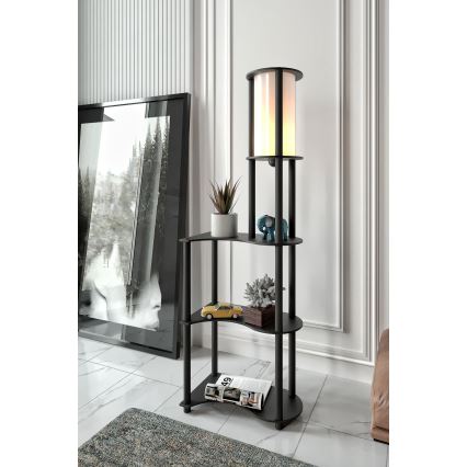 Lampada da terra con ripiani NOTO 1xE27/40W/230V nera