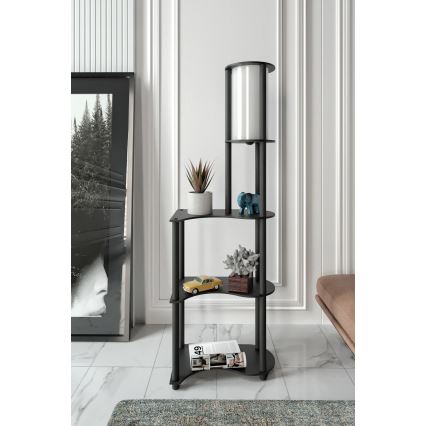 Lampada da terra con ripiani NOTO 1xE27/40W/230V nera