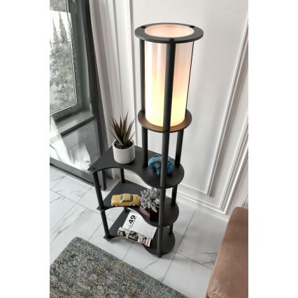Lampada da terra con ripiani NOTO 1xE27/40W/230V nera