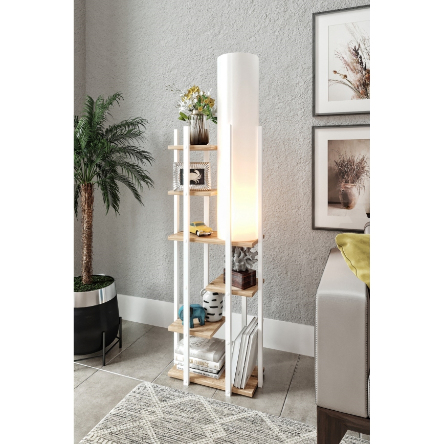 Lampada da terra con ripiani VOGUE 1xE27/40W/230V 160 cm bianco