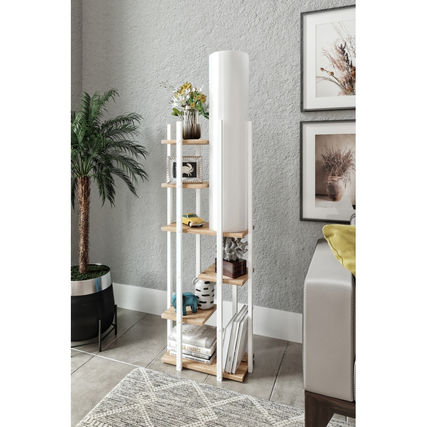 Lampada da terra con ripiani VOGUE 1xE27/40W/230V 160 cm bianco
