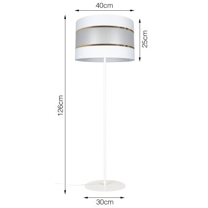 Lampada da terra CORAL 1xE27 / 60W / 230V bianca