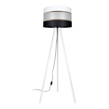 Lampada da terra CORAL 1xE27/60W/230V bianco/nero/oro